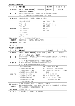 共通専攻・共通関連科目 名 文学の基礎 佐 藤 和 博 EJ1 年 2 単位・前期