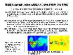 超音速燃焼を考慮した圧縮性粘性流れの数値解析法に関する研究 爆轟