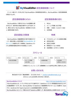 概要・資格取得の流れ - SkyVisualEditor