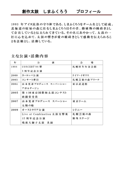 創作太鼓 しまふくろう プロフィール