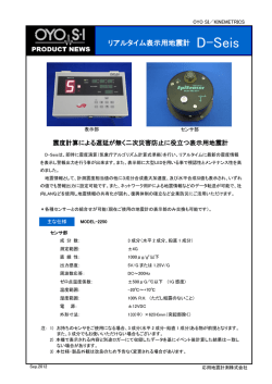 リアルタイム表示用地震計 D-Seis
