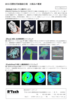 2015 国際医用画像総合展 出展品の概要