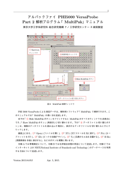 アルバックファイ PHI5000 VersaProbe Part 2 解析