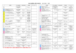 東広島運動公園行事案内 2015年 5月