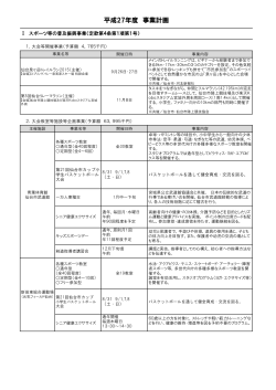 平成27年度 事業計画