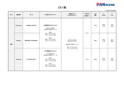 CY一覧 - Pan Oceanコンテナ日本株式会社