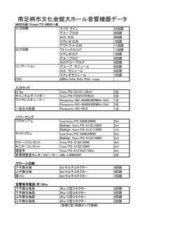南足柄市文化会館大ホール音響機器データ