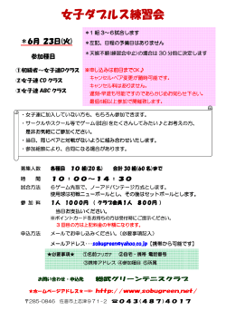 女子ダブルス練習会 - 総武グリーンテニスクラブ