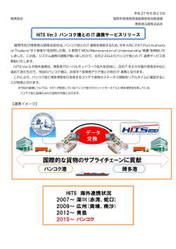 HiTS Ver.3 バンコク港との IT 連携サービスリリース