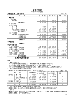 貸借対照表（平成26年度）