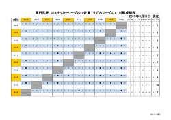 高円宮杯 U18サッカーリーグ2015佐賀 サガんリーグU18 対戦成績表