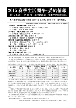 妥結情報16号