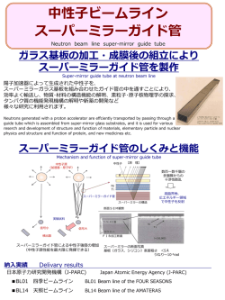中性子ビームライン スーパーミラーガイド管