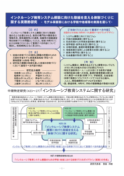 モデル事業等における学校や地域等の実践を通じて－（笹森洋樹）