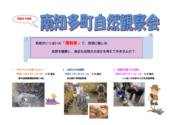 自然を観察し、身近な自然の大切さを考えて