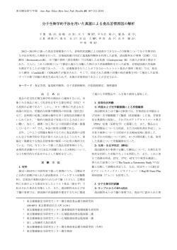 資料＞分子生物学的手法を用いた真菌による食品苦情原因の解析
