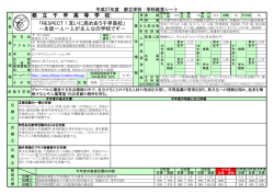 平成27年度 学校経営シート