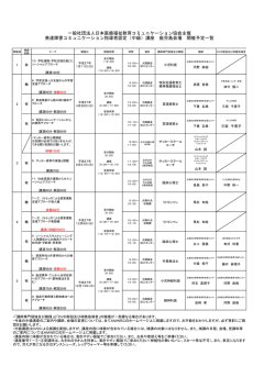 （中級）講座 鹿児島会場 開催予定一覧（PDF 117KB）