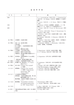 血 液 学 年 表