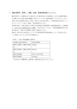 針刺し・切創・血液・体液汚染事故発症時フローチャート