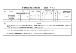 警備員配置人員表及び業務詳細 競技名： アーチェリー