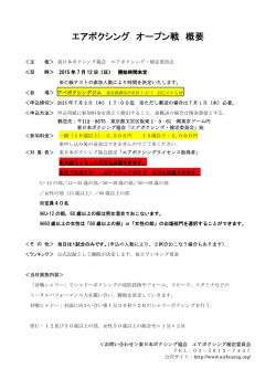 エアボクシング オープン戦 概要