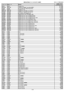 価格改定製品リスト（2015年4月1日適用） タカラバイオ株式会社 1/82