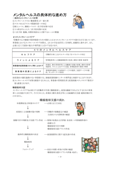 メンタルヘルスの具体的な進め方