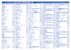 ハートフルクーポン券（平成27年度前期）取扱店一覧