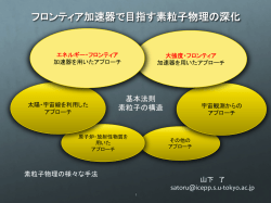 フロンティア加速器で目指す素粒子物理の深化