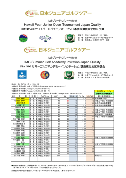 大会結果 - 日本ジュニアゴルフツアー（JJGT）