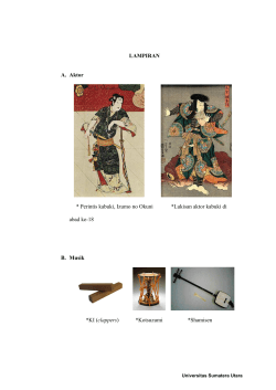 LAMPIRAN A. Aktor * Perintis kabuki, Izumo no Okuni *Lukisan aktor
