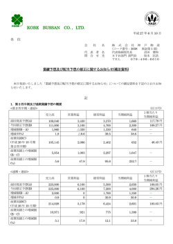 補足資料 - 神戸物産