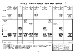 2015年度 QCサークル九州支部 北部九州地区 行事計画