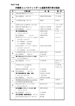 行事日程一覧 - 沖縄県ミニバスケットボール連盟公式ホームページ