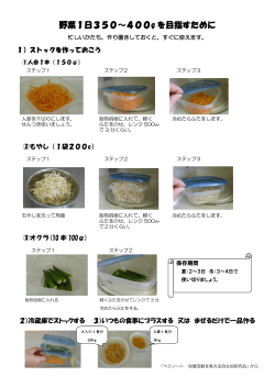 野菜1日350～400g を目指すために