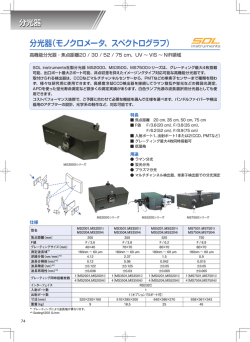 SOL instruments社分光器カタログ