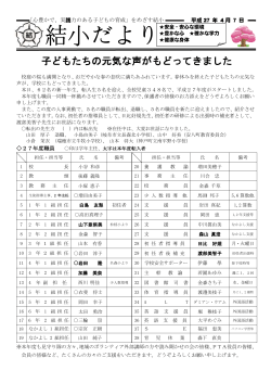 子どもたちの元気な声がもどってきました