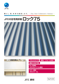 JFEの住宅用折板 ロック75