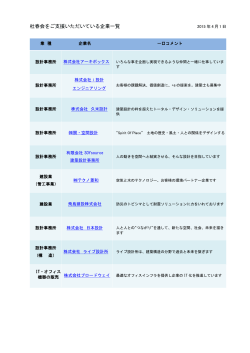 杜春会をご支援いただいている企業一覧
