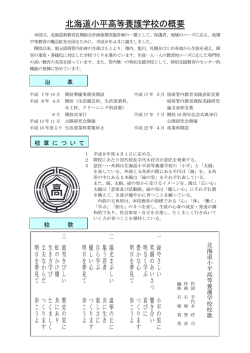 学校要覧 - 小平高等養護学校