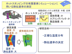 ホットスタンピングの有限要素シミュレーションに用いる熱伝達