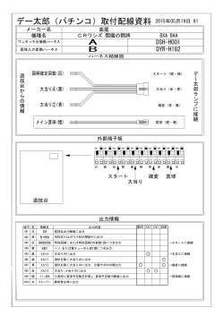 デー太郎（パチンコ）取付配線資料