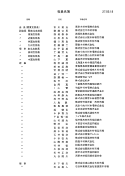 役員名簿 - 社団法人全日本木材市場連盟