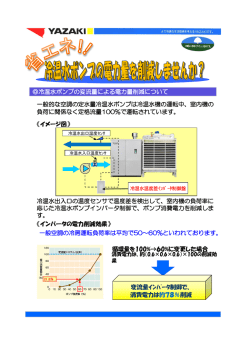 冷温水ポンプの変流量による電力量削減について 一般的な空調の定