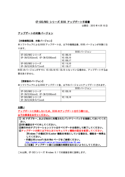 CF-SX3/NX3 シリーズ BIOS アップデート手順書