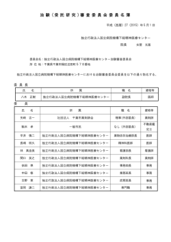 平成27年5月1日付 - 下総精神医療センター