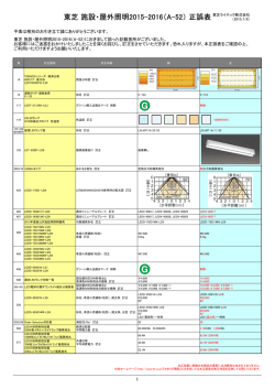 東芝 施設・屋外照明2015-2016（A