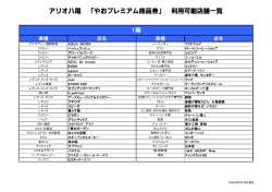 アリオ八尾 専門店街 - やおプレミアム商品券