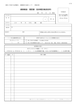指定履歴書（PDF